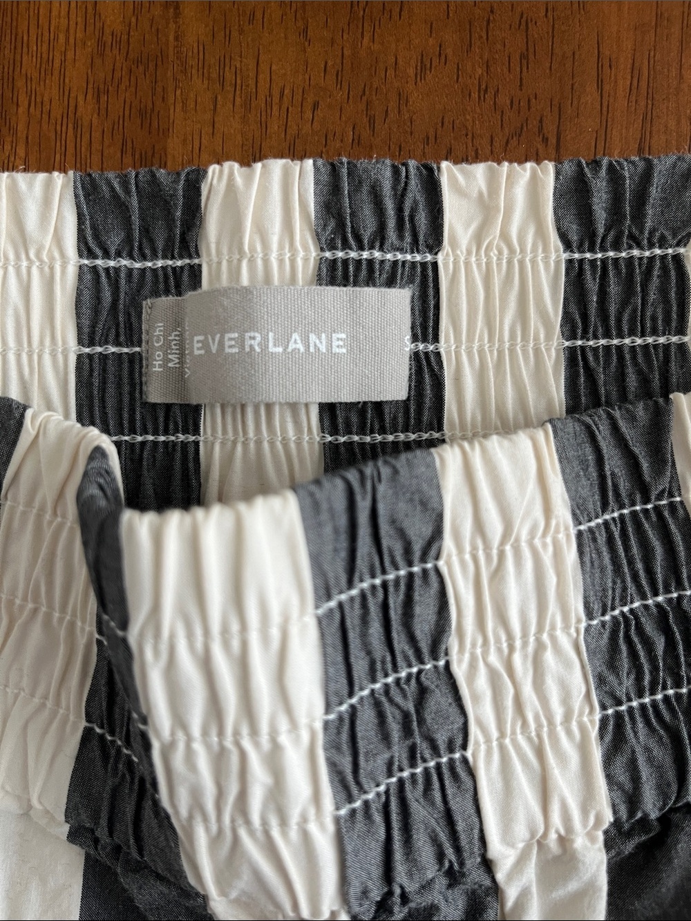 Everlane The Poplin Boxer Short - Bone / Black Small - Picture 8 of 9